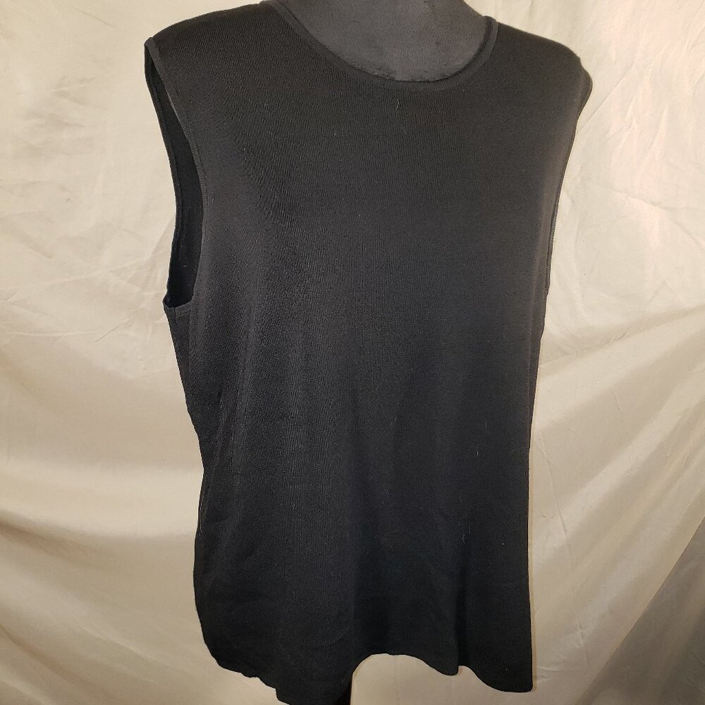 Due per Due Black Sleeveless Top - XL